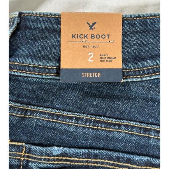 NWT American Eagle Low Rise Kick Boot Stretch Jeans - Picture 9 of 9